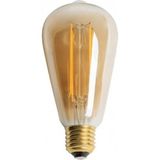 8W Rustik LED Ampul ST64 E27 Amber - Altın
