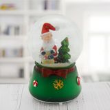 8x12cm Müzikli Işıklı Kar Küresi Noel Baba Yılbaşı