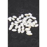 8x14 mm Yandan Delikli Oval Pul Doğal Taş Takı Aksesuar Malzemesi (40 Adet)