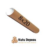 8x20 cm Kapaklı Silindir Postüp Rulo Gönderi Kutusu (10 ADET)
