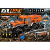 8X8 Amfibi Uzaktan Kumandalı Arazi Aracı Su Üstünde Giden 4X4 Güçlü Off-Road Rc Kamyon