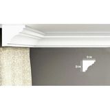 8X8CM Hazır Strafor Korniş Önü Kartonpiyer, 2 Metre, Beyaz Renk - Seçenek 1 - Ahşap - Beyaz