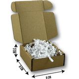 8X8X3CM Kilitli Dayanıklı E-Ticaret Karton Kargo Kutusu 100 Adet - Kraft