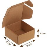 8X8X4 cm E Dalga E-Ticaret Karton Kutu , Kargo Kutusu 50 Adet