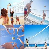 9.5 Metre Taşınabilir Pratik ve Profesyonel Voleybol Filesi Beach&okul&sahil&otel Tipi Voleybol Ağı - Beyaz