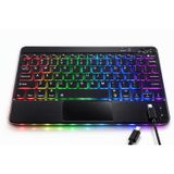 9.7” RGB Renkli Aydınlatmalı Bluetooth Klavye İngilizce Q Klavye – Slim İnce Tasarım, Şarj Edilebilir, 24.5×17.5 cm