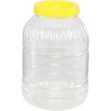 9 Adet 5l Plastik Bidon Bal, Turşu, Yağ, Kavanoz Seti Beyaz Renk