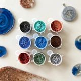 9 Adet Boyası Reçine Sedef Toz Pigment Seti Şeffaf Reçine Pigment Set