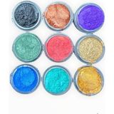 9 Adet Epoksi Mini Sedef Toz Pigment Boya Seti Epoksi Renk Pigment Boya 9X10ML