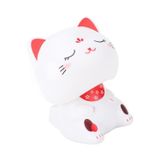 9 cm Güneş Enerjili Solar Kafa Sallayan Şans Kedi Maneki Neko Kedisi Araba Masaüstü Hediyelik Süsü