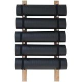 9 Katmanlı Yoga Mat Depolama Rafı, Ev Spor Salonu Organizasyonu için Duvara Montaj ve Bağımsız Raf, Alanı En Üst Düzeye Çıkarın, Yoga Paspasları ve Fitness Ekipmanları için Dayanıklı Çözüm