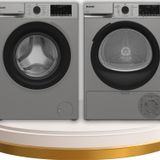9 KG Çamaşır - Kurutma Makinesi Gri Set (9120 DMX S- 900 KMX S)