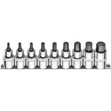 9 Parça 1/2” Allen Uçlu Lokma Takımı - Kısa Tip