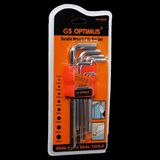 9 Parça Krom Uzun - Düz Alyan 180MM (4887) - Renkli