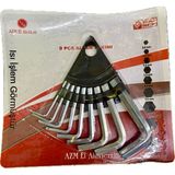 9 Parça Mini Alyan Anahtar Takımı | Allen Seti | Allen Anahtar Seti El Aletleri
