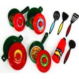 9 Parça Mutfak Seti, Tencere, Tava, Spatula, Eğlenceli ve Kullanışlı Oyun Seti - Seçenek 1