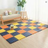 9 Parça Set 33X33 13MM Tatami 100X100 Kurulumlu Oyun Spor Halısı Minderi Puzzle Minder Zemin Kaplama (Sarı-Turuncu-Lacivert) - Standart - Çok Renkli - 0,60 x 19 x 29 cm