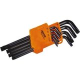9 Parça Torx Allen Anahtar Seti, Güçlü ve Dayanıklı Takım - Ahşap