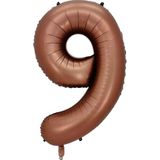 9 Rakam Karamel Folyo Balon 34 inç 76-82 cm