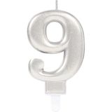 9 Rakam Mum Gümüş Renk - 1 kg