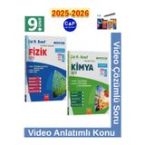 9.Sınıf 2025-2026 Müfredat Fizik-Kimya Video Anlatımlı Video Çözümlü Soru Bankası Seti+Kalem
