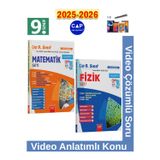 9.Sınıf 2025-2026 Müfredat Matematik-Fizik Video Anlatımlı Video Çözümlü Soru Bankası Seti+Kalem