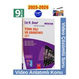 9.Sınıf 2025-2026 Müfredat T.Dili Edb. Video Anlatımlı Video Çözümlü Soru Bankası Seti+Kalem