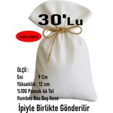 9 x 12 Naturel Pamuk Ham Bez 30 Adet Kese, Düğün, Nişan, Davet Lavanta Sabun, Hediyelik, Çerez - Krem