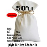 9 x 12 Naturel Pamuk Ham Bez 50 Adet Kese, Düğün, Nişan, Davet Lavanta Sabun, Hediyelik, Çerez - Krem