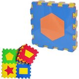 90-955 Eco Eva 33X33 Geomerik Şekilli Oyun Halısı 7mm - Renkli