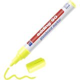 90 Cam Yazı Tahtası Kalemi - Sarı - 1 Cam Kalem - 2-3 mm Yuvarlak Uçlu - Standart