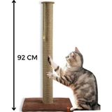 90 CM Büyük Kedi Tırmalam tahtası Pugalo Catnipli Uzun Tırmalama tahtası (Kahverengi)