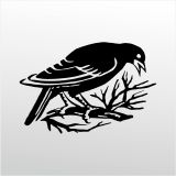 90 cm Daldaki Kuş Folyo Sticker