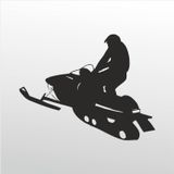 90 cm Motorlu Kızak Folyo Sticker