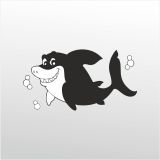 90 cm Tatlı Köpek Balığı Folyo Sticker