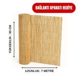 90 Cm X 7 Metre Kamış Hasır Çit - Balkon Demiri Örtüsü Ve Rüzgar Kesici Tam Ölçü
