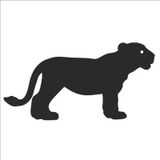 90 cm Yavru Kaplan Folyo Sticker