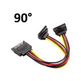 90 Derece Sata Power Çoğaltıcı 2 Li Y Splitter Sata Güç Kablo