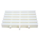 90° Eklenebilir Yüzme Havuzu Taşma Izgarası - 10'lu Paket Kanalizasyon Tahliye Kapağı, İç/Dış Mekan Su Drenajı için Üç Delikli Tasarım, 20x100CM Çözüm