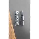 90 Mm Pvc Pimapen Antrasit Gri Quick Çelik Kapı Menteşesi 2 Adet