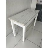 90 x 45 cm Katlanır Mutfak Masası - Beyaz Mermer