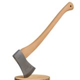 900 Gram 65 Cm El Yapımı İthal İsveç Karbon Çelik Yarma Odun Kesme Balta Ergonomik Sap Kamp Bahçe Av