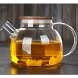 900 ml Bambu Kapaklı Isıya Dayanıklı Cam Demlik ve Sürahi, Şık ve Kullanışlı Tasarım - Altın - Seçenek 1