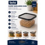 900 ml Kare Saklama Kabı Kapaklı Plastik Gıda Saklama Kabı Şeffaf Buzdolabı ve Erzak Düzenleme Kabı