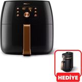 9000SERI Airfryer Xxl Smart Sensing Fritöz 7.3 L Kapasite Philips Türk Kahve Makinesi Hediye - Siyah