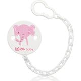 901 Wee Baby Zincirli Emzik Askısı - Kız (4 Adet)