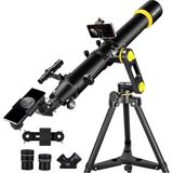 90MM Dürbünlü Teleskop, 1000MM Odak, Tripodlu, Telefon Adaptörlü, Yetişkin ve Çocuklar Için - Siyah