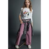 90's Wide Leg Gabardin Pantolon Kız Çocuk