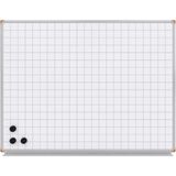 90X120CM Kareli Mıknatıslı Yazı Tahtası Beyaz, Şık ve Kullanışlı Ofis ve Ev Alanları Için - Ahşap - Beyaz - Seçenek 1