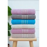 90X150 cm Büyük Boy Banyo Havlusu – 6’lı - 90 x 150 cm - Çok Renkli